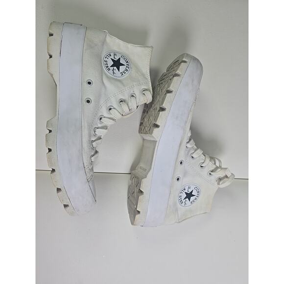 Converse Chuck Taylor All Star Lugged Hi White Womens 9 Shoes Sneakers Chunky - Picture 5 of 8